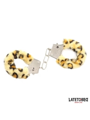 Esposas de Metal con Pelo Animal Print Leopardo