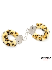Esposas de Metal con Pelo Animal Print Leopardo
