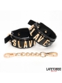 Esposas para Tobillos SLAVE con Cadena Dorada Esposas para Tobillos SLAVE con Cadena Dorada