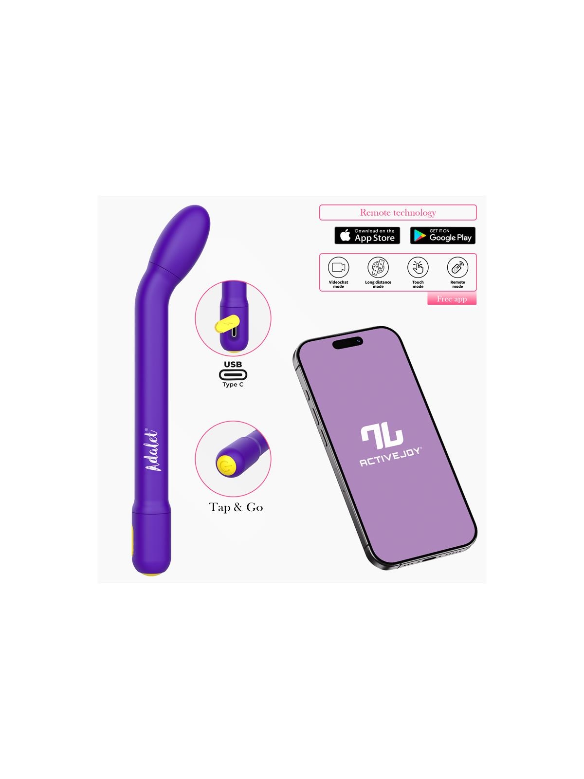 Gently Estimulador Punto G con APP Purpura