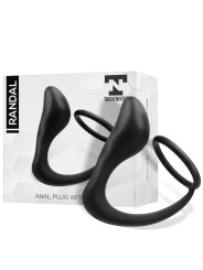 Randal Plug Anal con Anillo para el Pene Silicona Negro