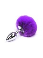 Plug Anal con Pompon Purpura Talla S