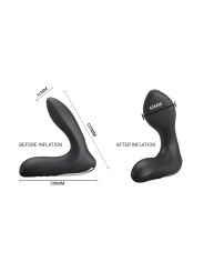 Estimlador Anal Inflable Leonard Silicona USB Negro