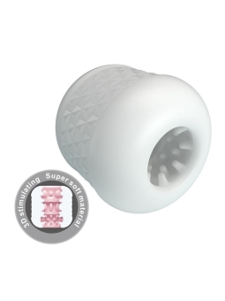 Crystle Masturbador Doble Entrada Blanco