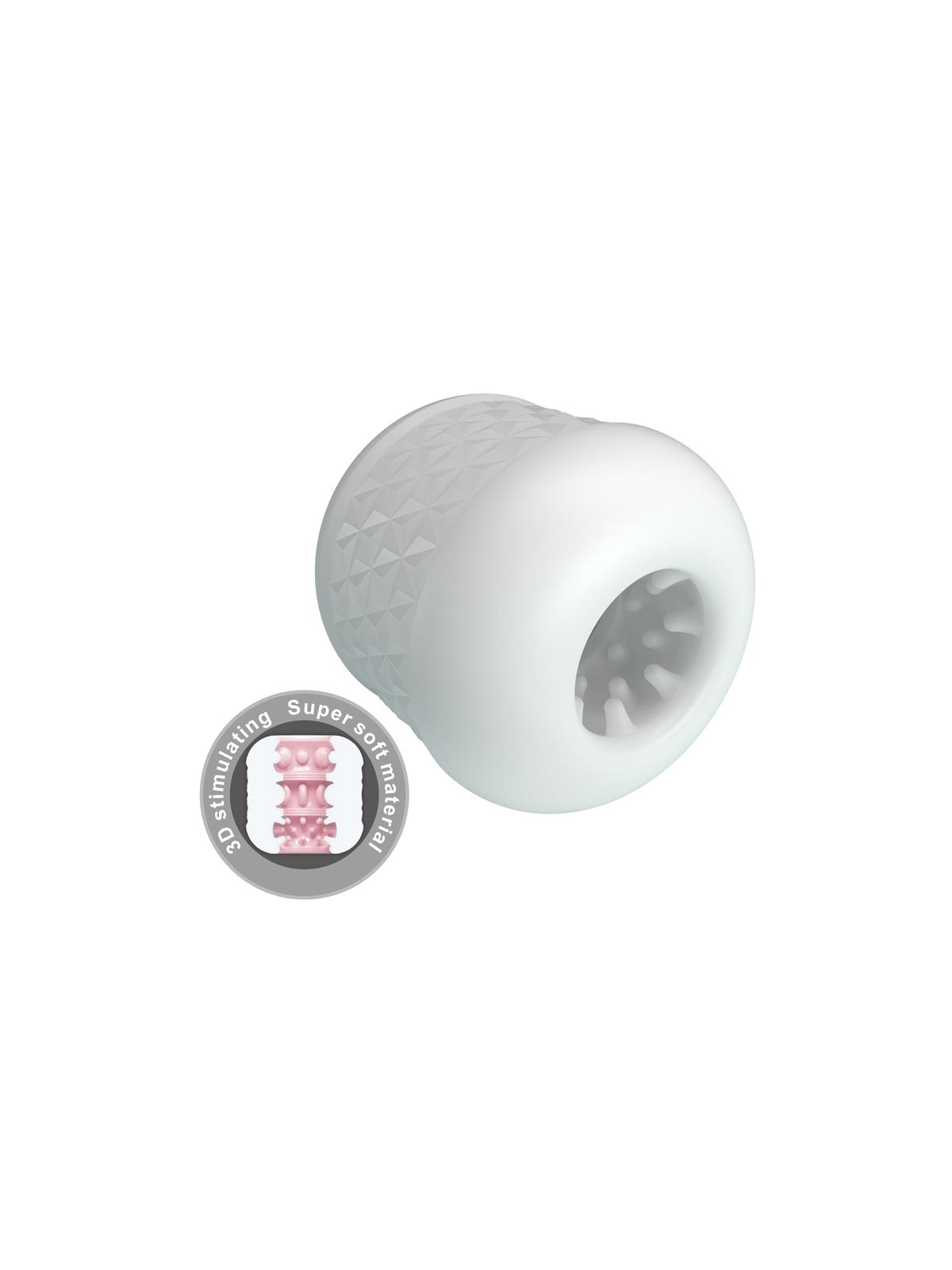 Crystle Masturbador Doble Entrada Blanco