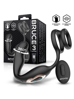 Bruce Masajeador Prostatico 360º y Doble Anillo con Vibracion