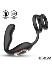 Bruce Masajeador Prostatico 360º y Doble Anillo con Vibracion