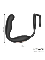 Bruce Masajeador Prostatico 360º y Doble Anillo con Vibracion