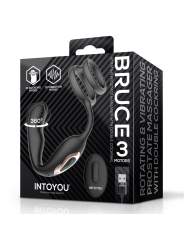 Bruce Masajeador Prostatico 360º y Doble Anillo con Vibracion