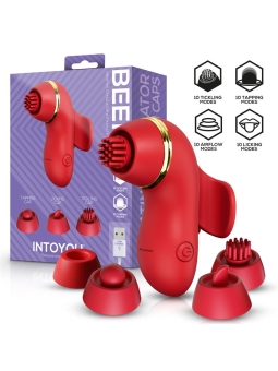 Beeny Estimulador con 4 Cabezales Succion Tapping Tickling y Licking