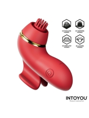 Beeny Estimulador con 4 Cabezales Succion Tapping Tickling y Licking