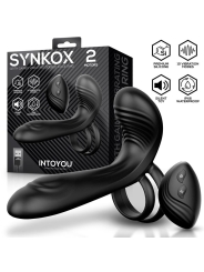 Synkox Girth Gainer con Doble Anillo para el Pene con Vibracion