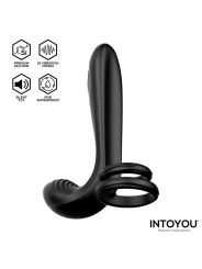 Synkox Girth Gainer con Doble Anillo para el Pene con Vibracion