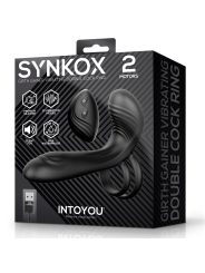 Synkox Girth Gainer con Doble Anillo para el Pene con Vibracion