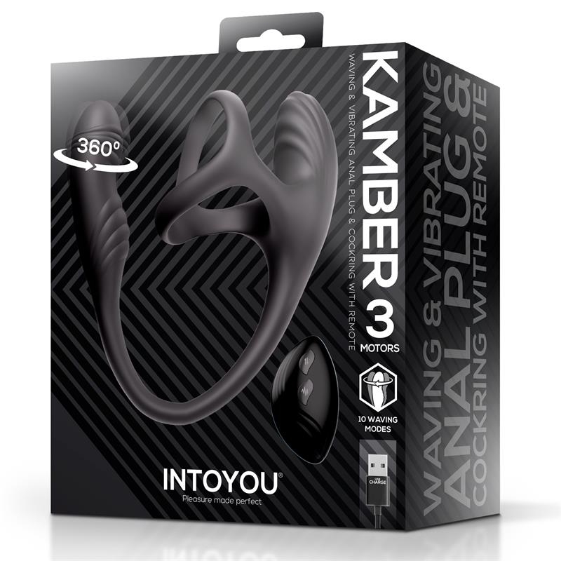 Kamber Plug Anal Vibracion y Waving 360º y Estimulador Testiculos