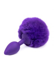 Plug Anal con Pompon Purpura Talla S